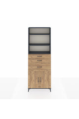 Arges Dolap 4 Raflı 3 Çekmeceli 2 Kapaklı 88x30x243