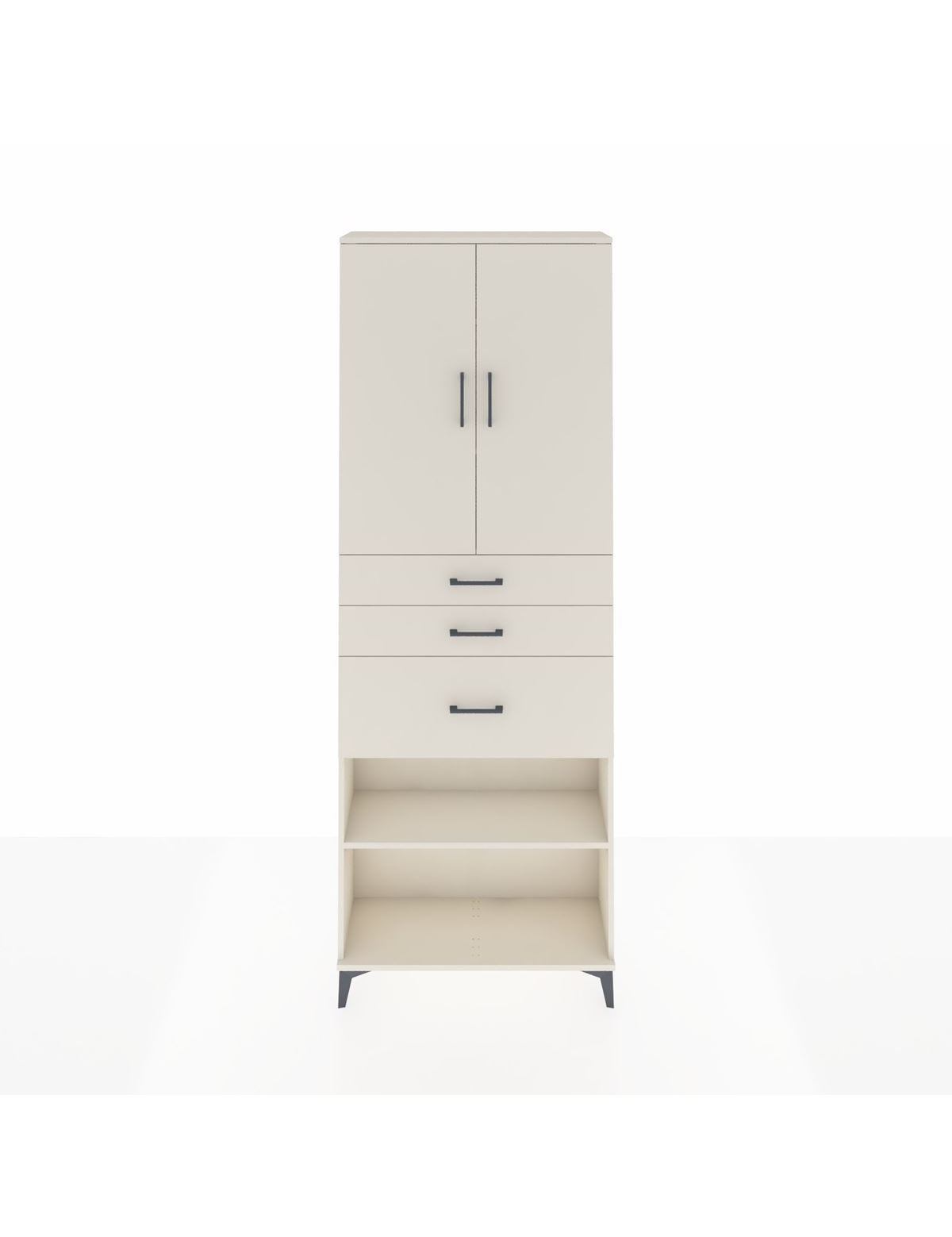 Arges Dolap 4 Raflı 3 Çekmeceli 2 Kapaklı 88x30x243 Aytaşı-Aytaşı