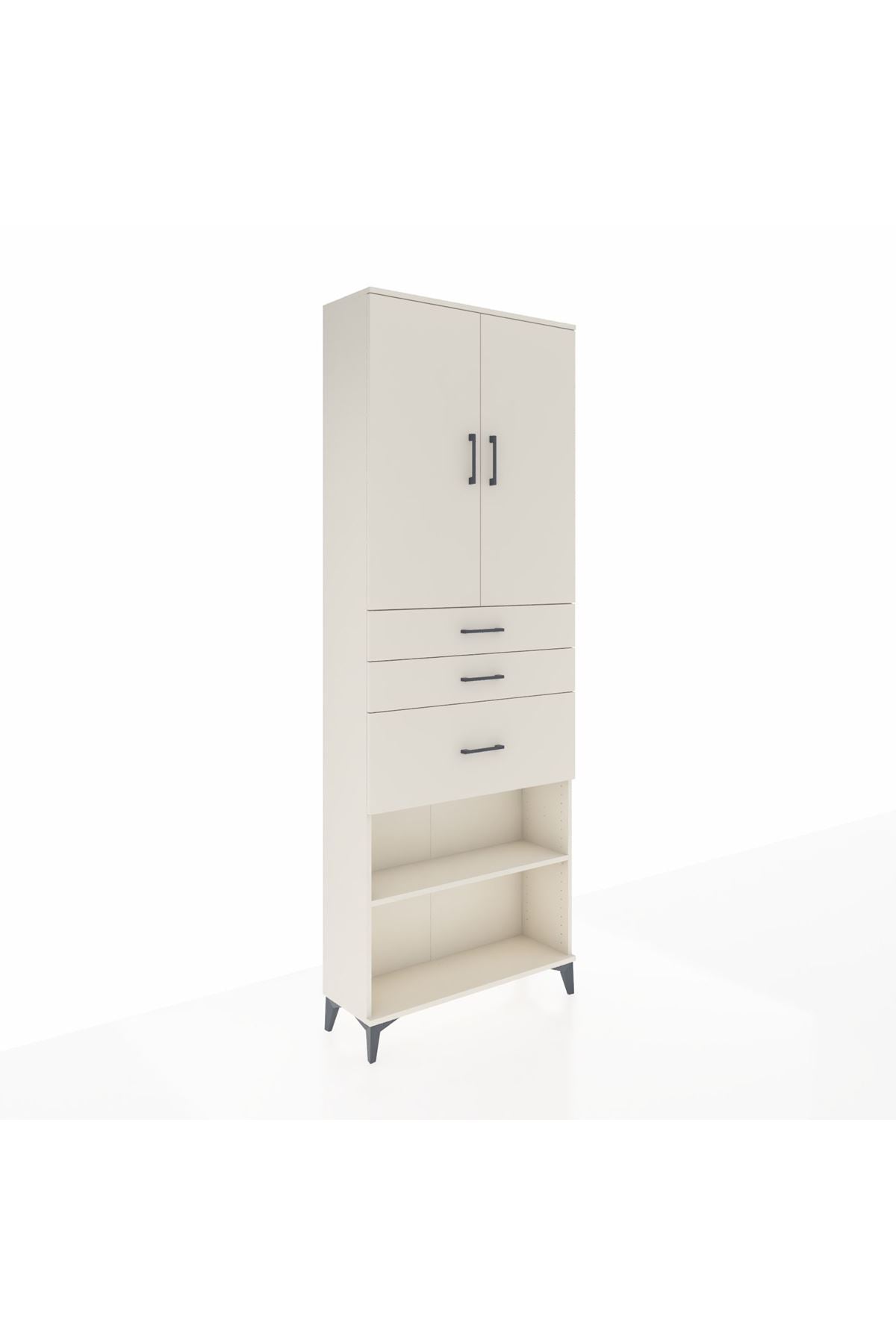 Arges Dolap 4 Raflı 3 Çekmeceli 2 Kapaklı 88x30x243 Aytaşı-Aytaşı