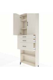 Arges Dolap 4 Raflı 3 Çekmeceli 2 Kapaklı 88x30x243 Aytaşı-Aytaşı