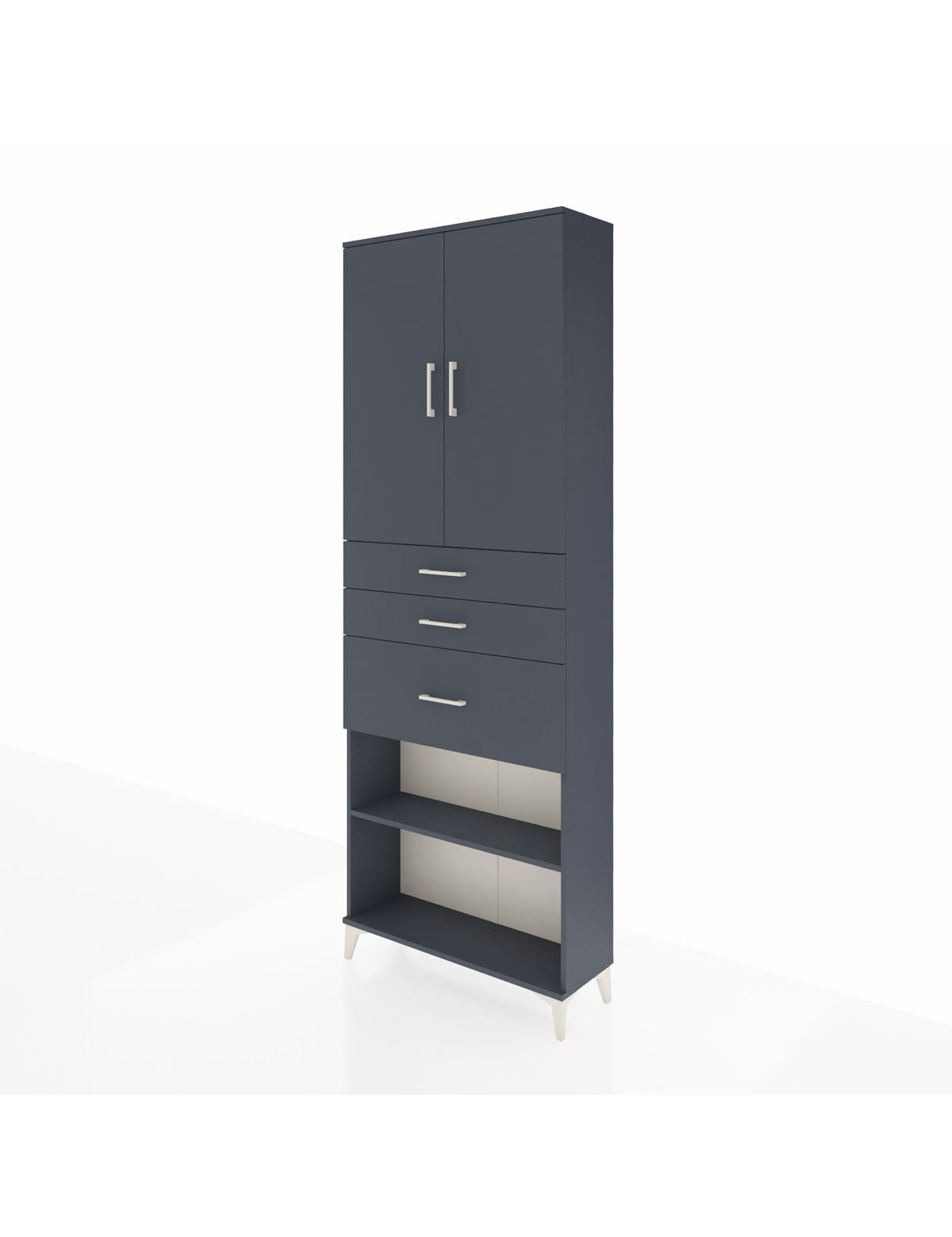 Arges Dolap 4 Raflı 3 Çekmeceli 2 Kapaklı 88x30x243 - S33M083V5A
