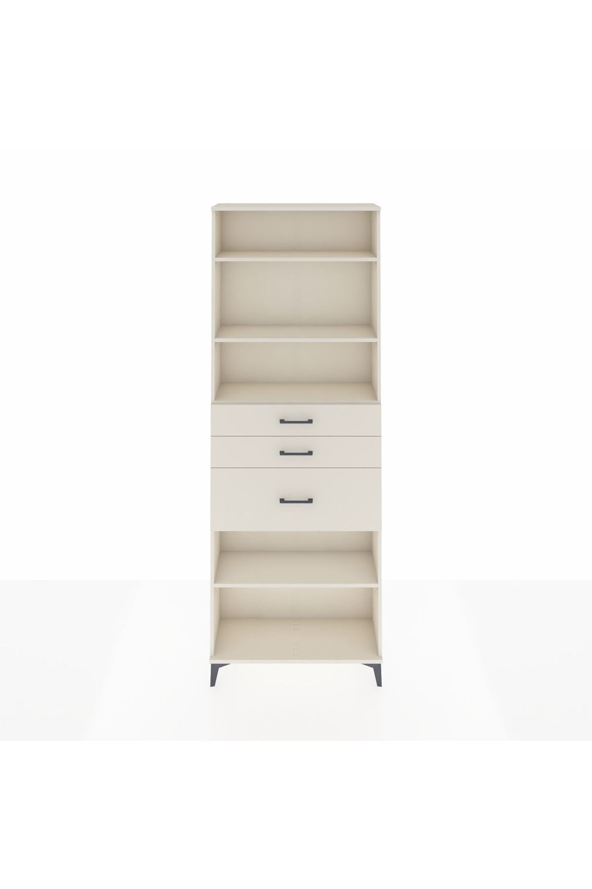 Arges Dolap 4 Raflı 3 Çekmeceli 88x30x243 Aytaşı-Aytaşı