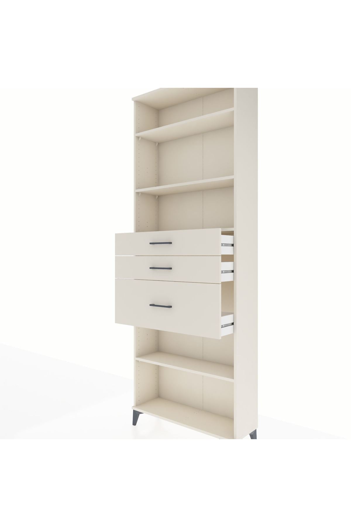 Arges Dolap 4 Raflı 3 Çekmeceli 88x30x243 Aytaşı-Aytaşı