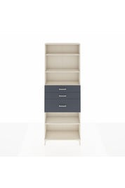 Arges Dolap 4 Raflı 3 Çekmeceli 88x30x243 Aytaşı-Antrasit