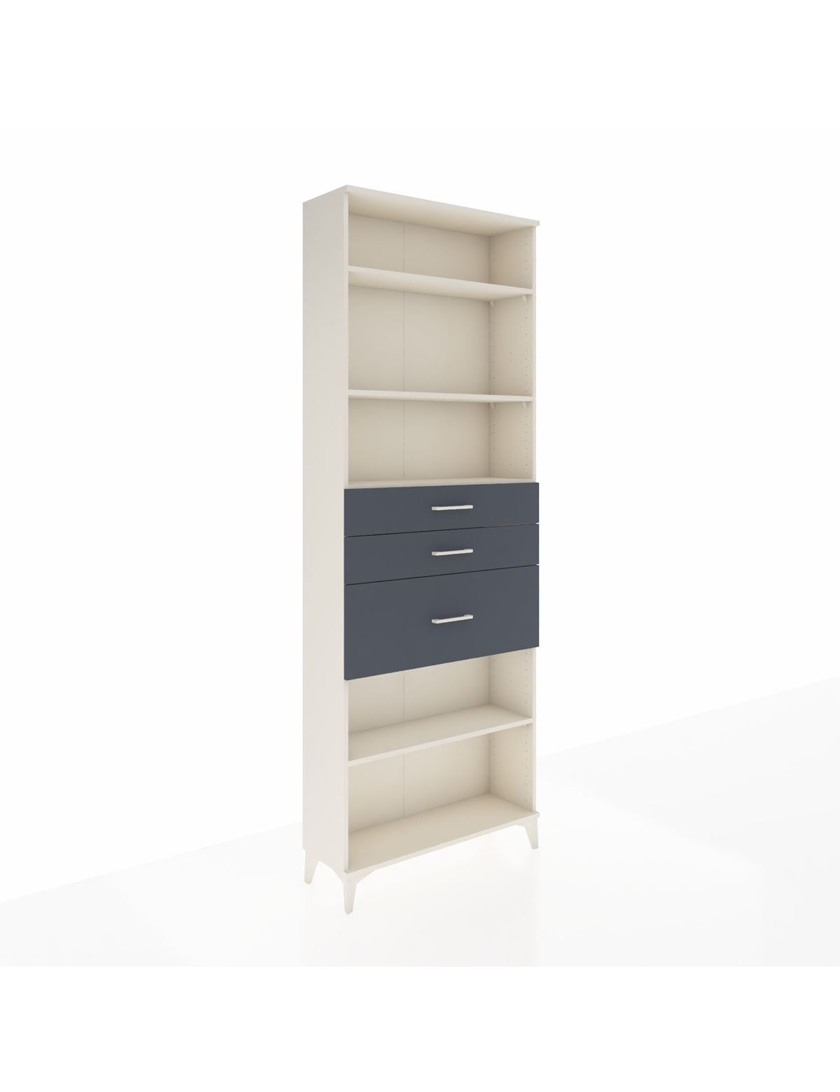 Arges Dolap 4 Raflı 3 Çekmeceli 88x30x243 Aytaşı-Antrasit