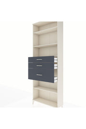 Arges Dolap 4 Raflı 3 Çekmeceli 88x30x243 Aytaşı-Antrasit