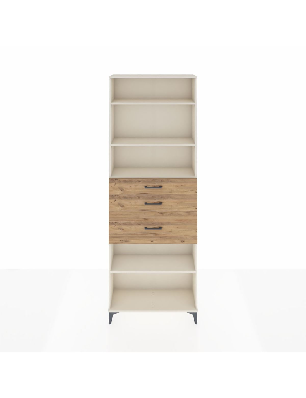 Arges Dolap 4 Raflı 3 Çekmeceli 88x30x243 Aytaşı-Çam