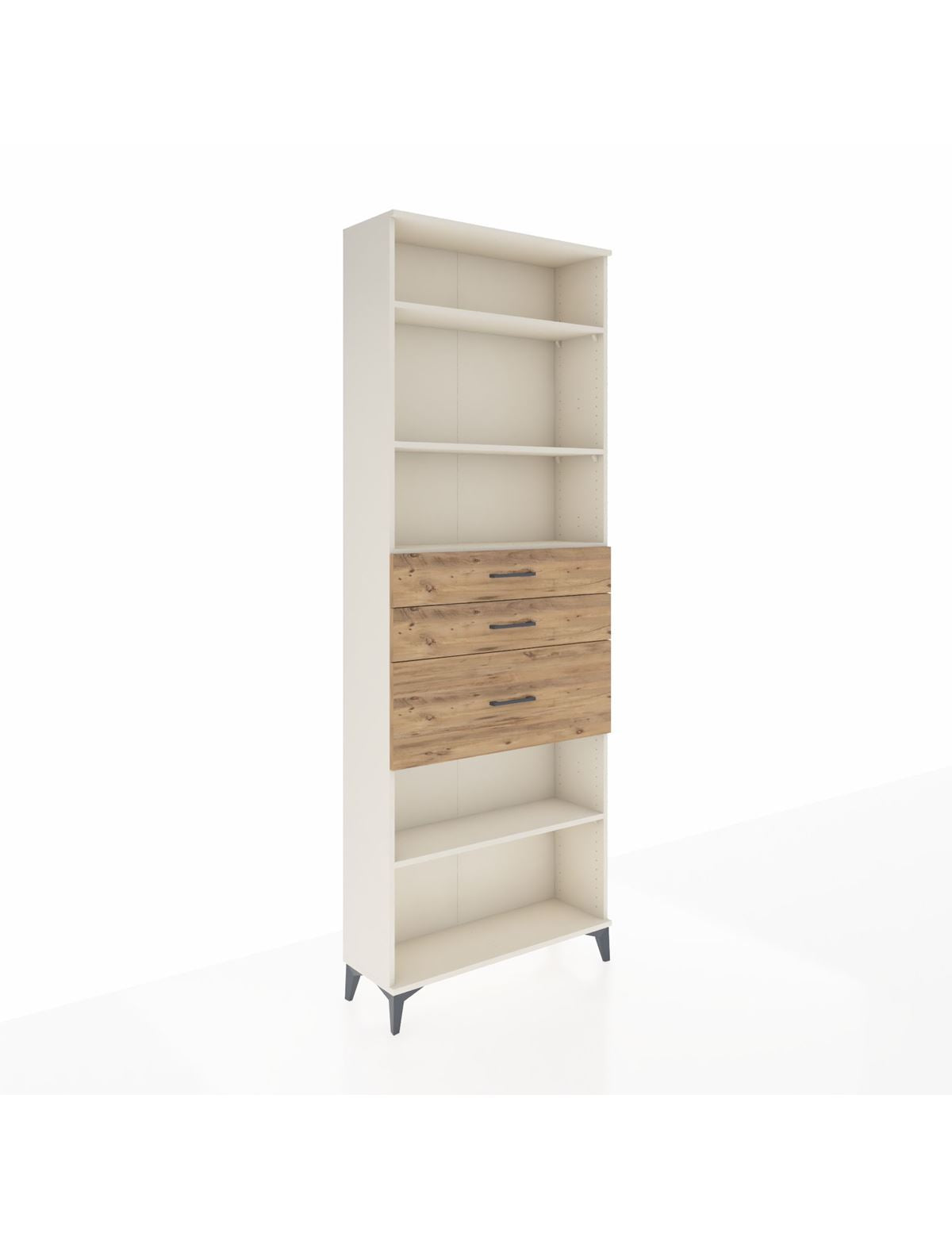 Arges Dolap 4 Raflı 3 Çekmeceli 88x30x243 Aytaşı-Çam