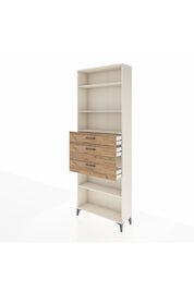 Arges Dolap 4 Raflı 3 Çekmeceli 88x30x243 Aytaşı-Çam