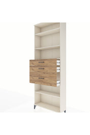 Arges Dolap 4 Raflı 3 Çekmeceli 88x30x243 Aytaşı-Çam