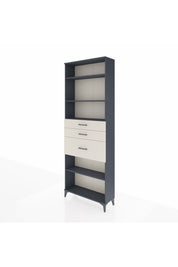 Arges Dolap 4 Raflı 3 Çekmeceli 88x30x243 Antrasit-Aytaşı