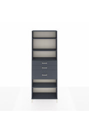 Arges Dolap 4 Raflı 3 Çekmeceli 88x30x243 Antrasit-Antrasit