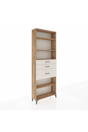 Arges Dolap 4 Raflı 3 Çekmeceli 88x30x243 Çam-Aytaşı