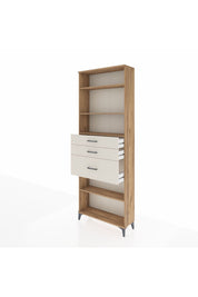 Arges Dolap 4 Raflı 3 Çekmeceli 88x30x243 Çam-Aytaşı