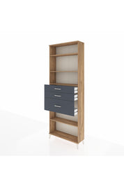 Arges Dolap 4 Raflı 3 Çekmeceli 88x30x243 Çam-Antrasit