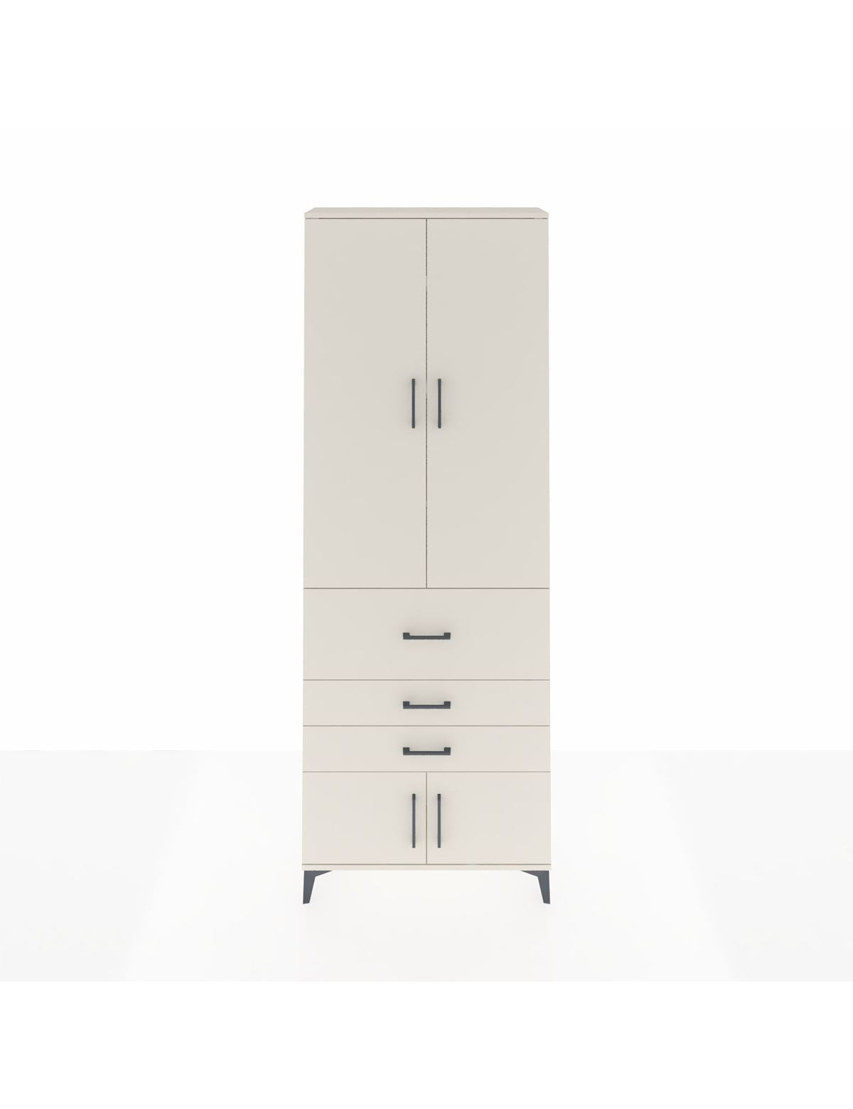 Arges Dolap 4 Raflı 3 Çekmeceli 2 Kapaklı 88x30x243 Aytaşı-Aytaşı