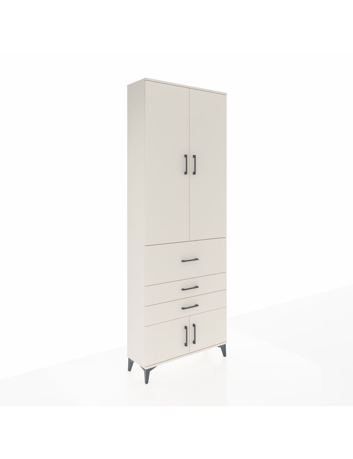 Arges Dolap 4 Raflı 3 Çekmeceli 2 Kapaklı 88x30x243 Aytaşı-Aytaşı