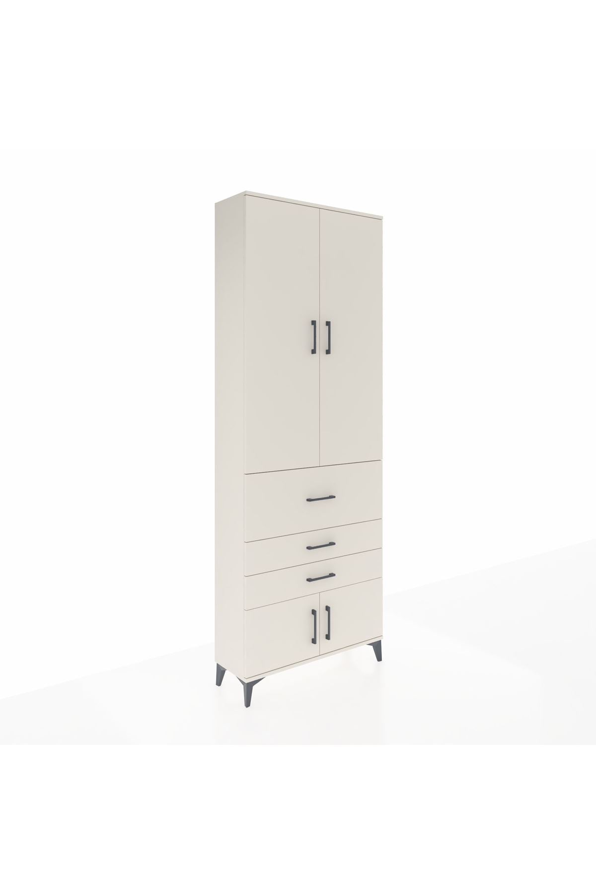 Arges Dolap 4 Raflı 3 Çekmeceli 2 Kapaklı 88x30x243 Aytaşı-Aytaşı