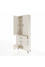 Arges Dolap 4 Raflı 3 Çekmeceli 2 Kapaklı 88x30x243 Aytaşı-Aytaşı