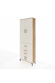 Arges Dolap 4 Raflı 3 Çekmeceli 2 Kapaklı 88x30x243 Çam-Aytaşı