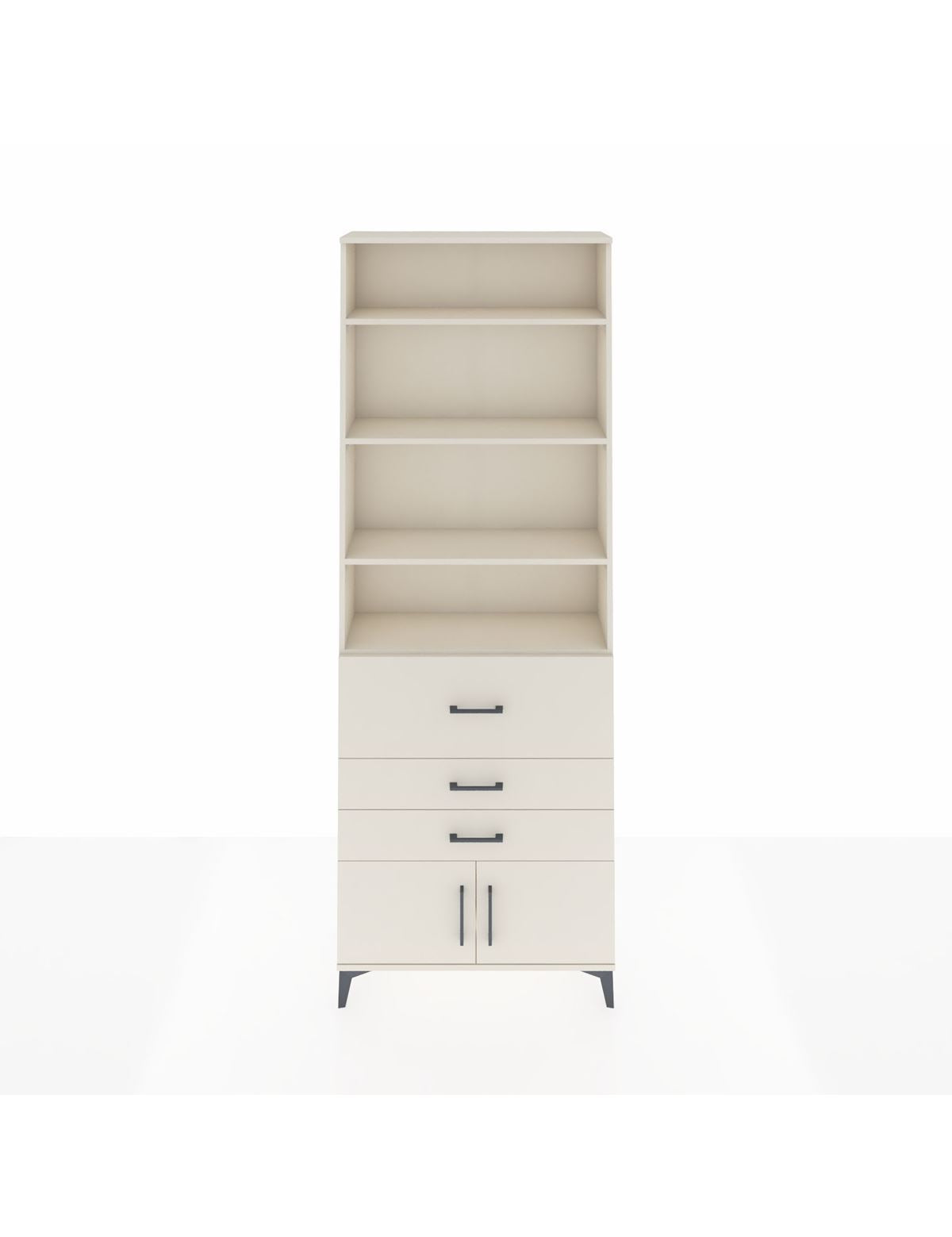 Arges Dolap 3 Raflı 2 Kapaklı Tek Askılı 88x30x243 Aytaşı-Aytaşı