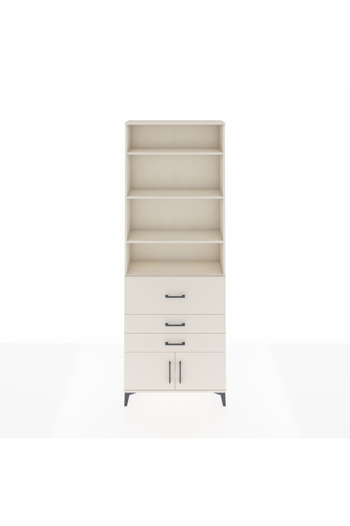 Arges Dolap 3 Raflı 2 Kapaklı Tek Askılı 88x30x243 Aytaşı-Aytaşı