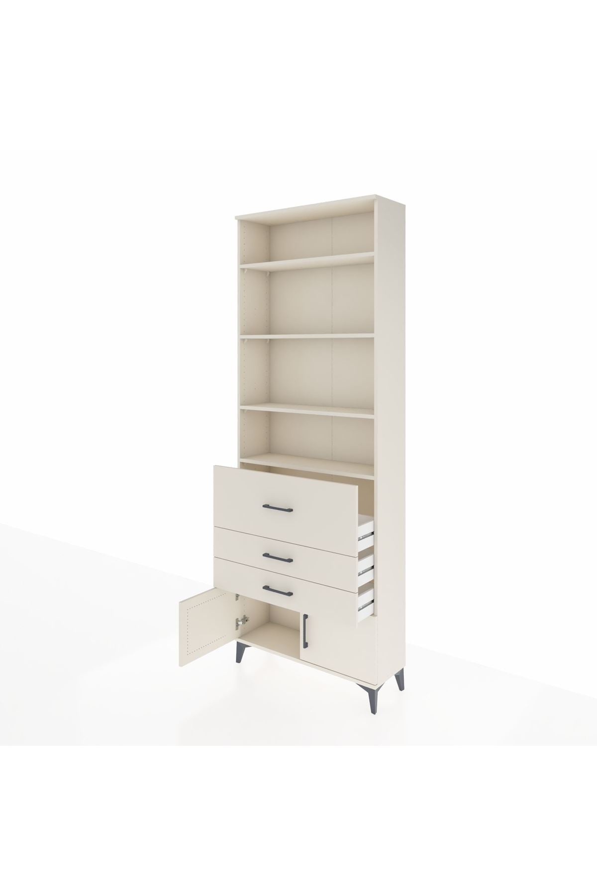 Arges Dolap 3 Raflı 2 Kapaklı Tek Askılı 88x30x243 Aytaşı-Aytaşı