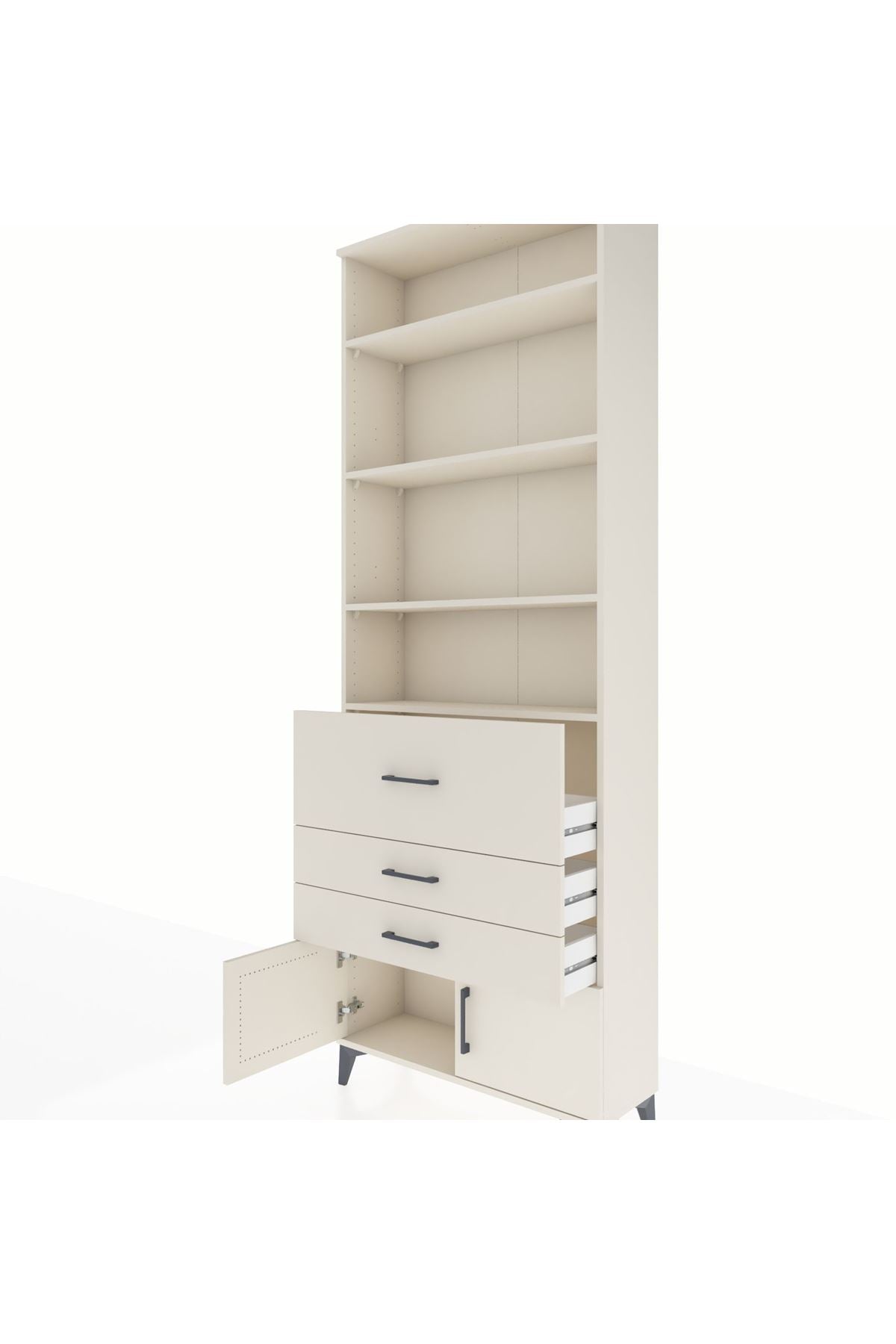 Arges Dolap 3 Raflı 2 Kapaklı Tek Askılı 88x30x243 Aytaşı-Aytaşı