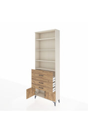 Arges Dolap 3 Raflı 2 Kapaklı Tek Askılı 88x30x243 Aytaşı-Çam