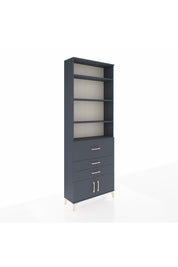 Arges Dolap 3 Raflı 2 Kapaklı Tek Askılı 88x30x243 Antrasit-Antrasit