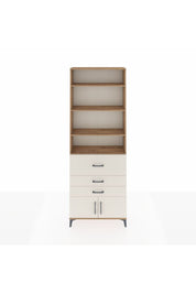 Arges Dolap 3 Raflı 2 Kapaklı Tek Askılı 88x30x243 Çam-Aytaşı