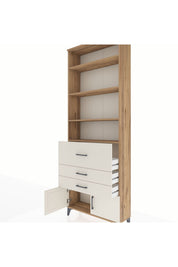 Arges Dolap 3 Raflı 2 Kapaklı Tek Askılı 88x30x243 Çam-Aytaşı