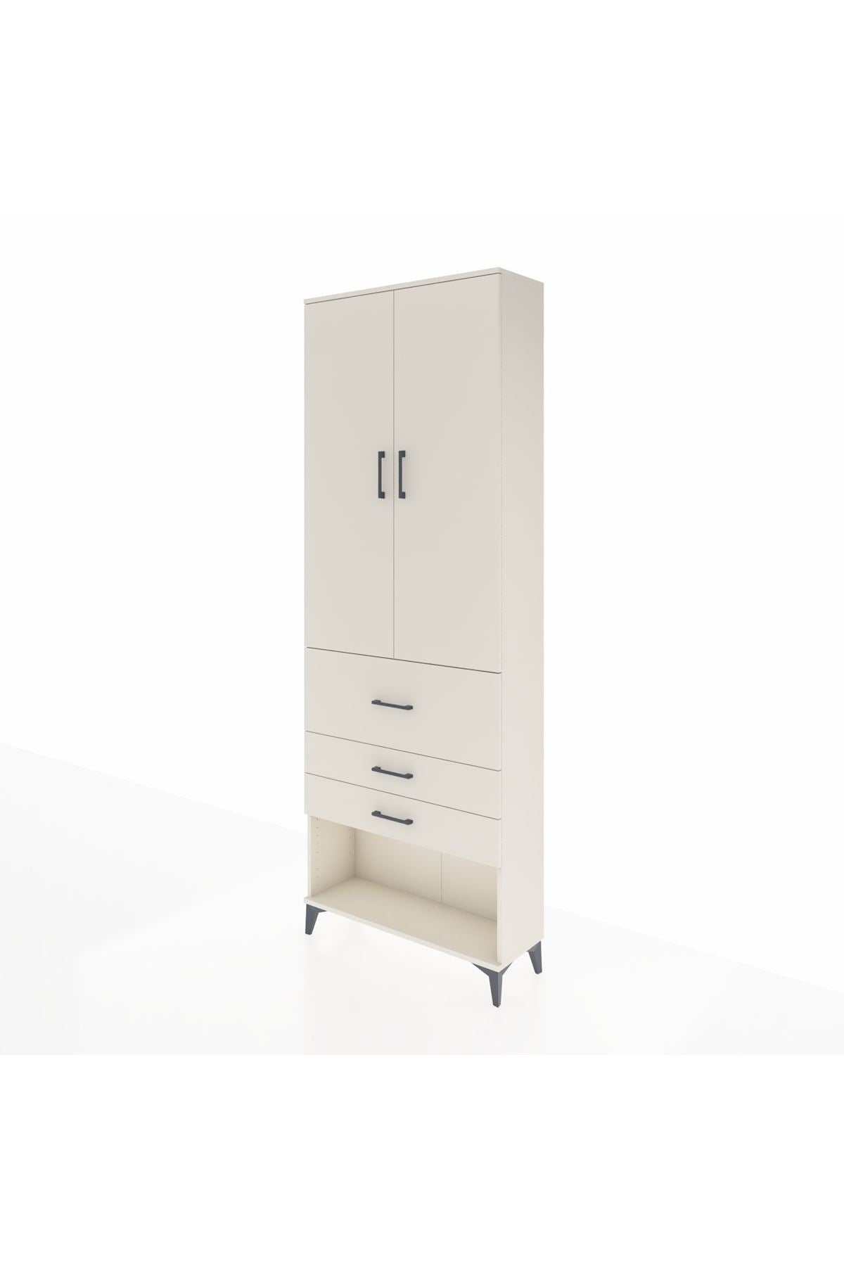 Arges Dolap 4 Raflı 3 Çekmeceli 2 Kapaklı 88x30x243 Aytaşı-Aytaşı