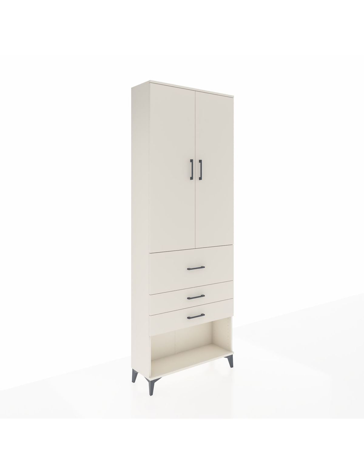 Arges Dolap 4 Raflı 3 Çekmeceli 2 Kapaklı 88x30x243 Aytaşı-Aytaşı