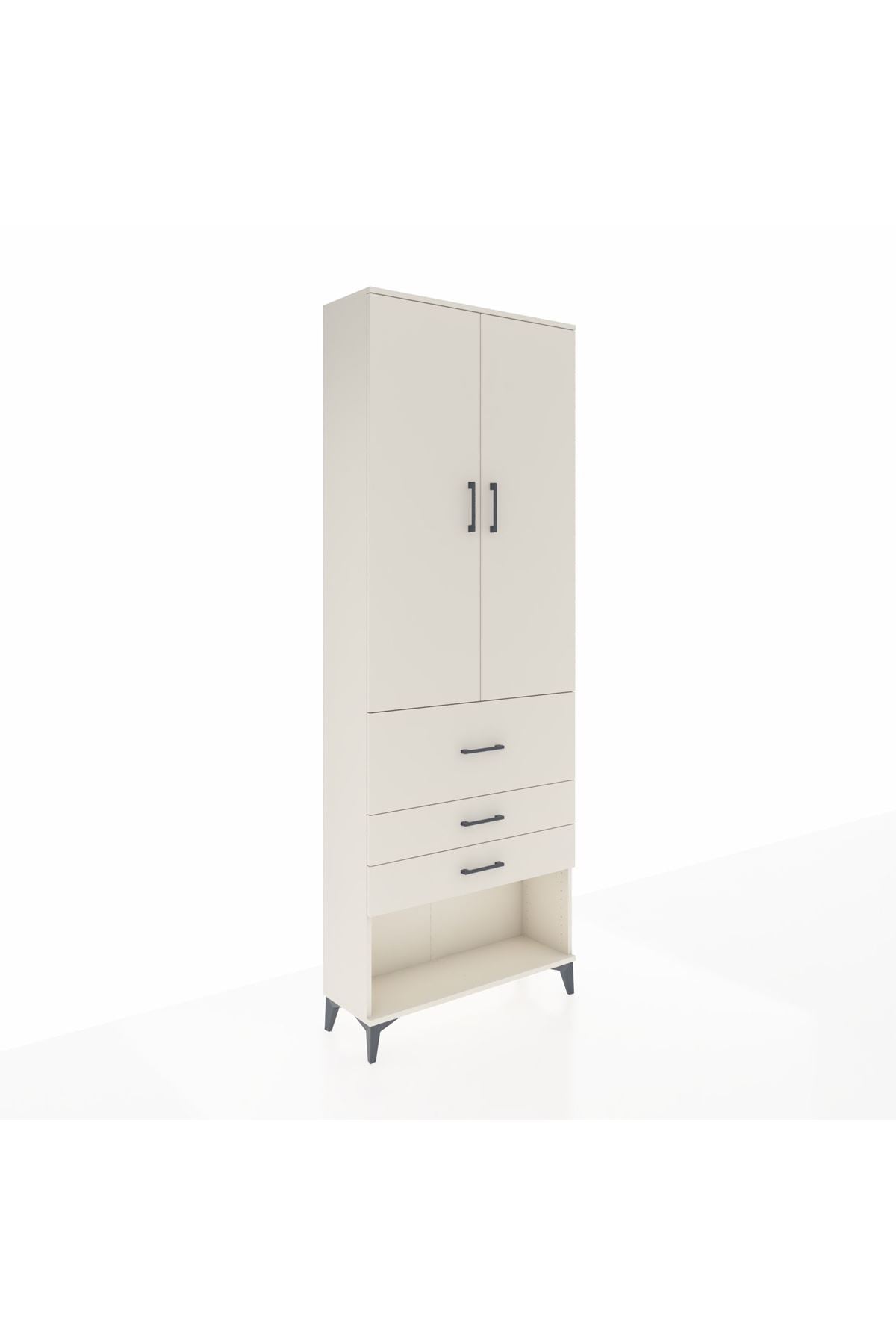 Arges Dolap 4 Raflı 3 Çekmeceli 2 Kapaklı 88x30x243 Aytaşı-Aytaşı