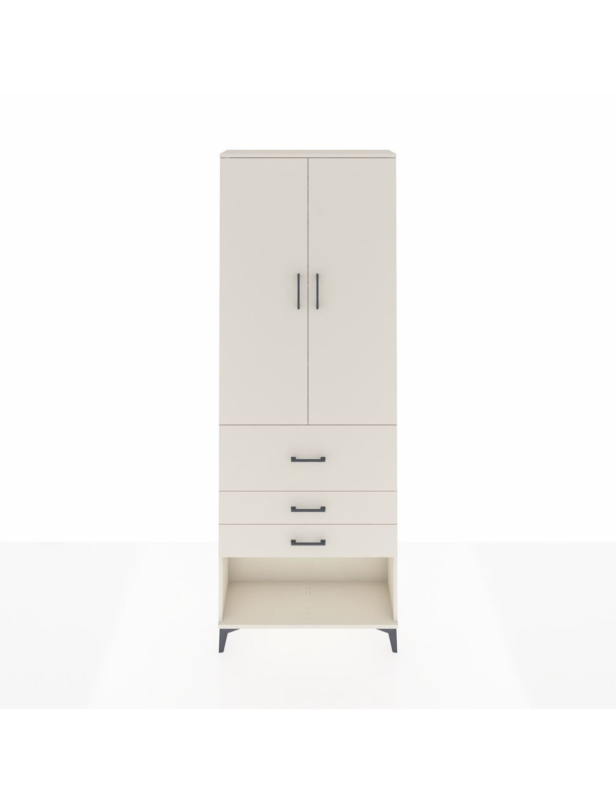 Arges Dolap 4 Raflı 3 Çekmeceli 2 Kapaklı 88x30x243 Aytaşı-Aytaşı