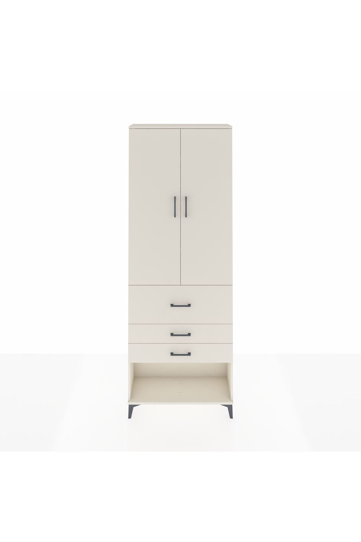 Arges Dolap 4 Raflı 3 Çekmeceli 2 Kapaklı 88x30x243 Aytaşı-Aytaşı