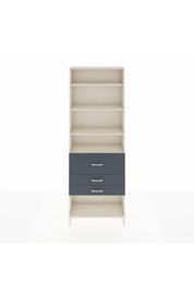 Arges Dolap 4 Raflı 3 Çekmeceli 88x30x243 Aytaşı-Antrasit