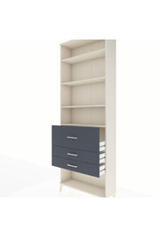 Arges Dolap 4 Raflı 3 Çekmeceli 88x30x243 Aytaşı-Antrasit