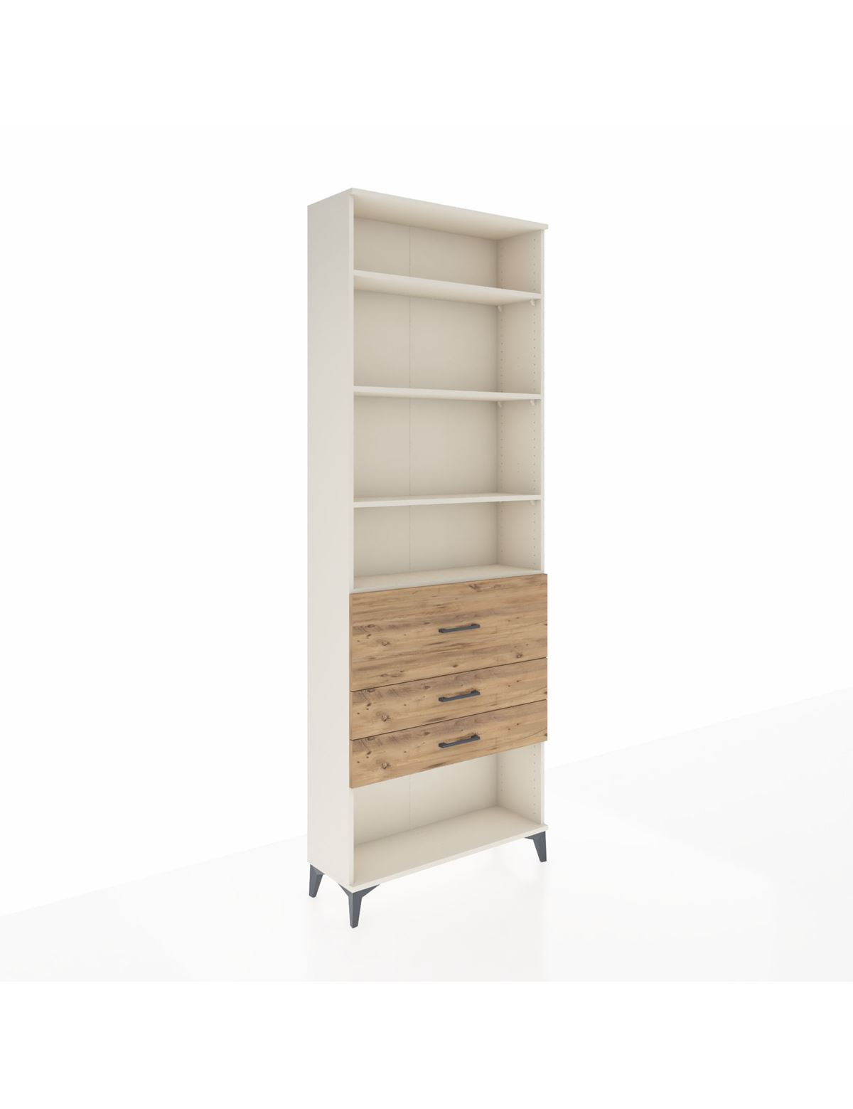 Arges Dolap 4 Raflı 3 Çekmeceli 88x30x243 Aytaşı-Çam