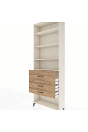 Arges Dolap 4 Raflı 3 Çekmeceli 88x30x243 Aytaşı-Çam