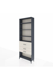 Arges Dolap 4 Raflı 3 Çekmeceli 88x30x243 Antrasit-Aytaşı