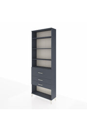 Arges Dolap 4 Raflı 3 Çekmeceli 88x30x243 Antrasit-Antrasit