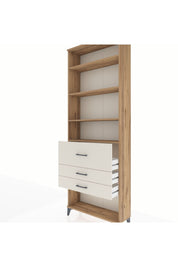 Arges Dolap 4 Raflı 3 Çekmeceli 88x30x243 Çam-Aytaşı