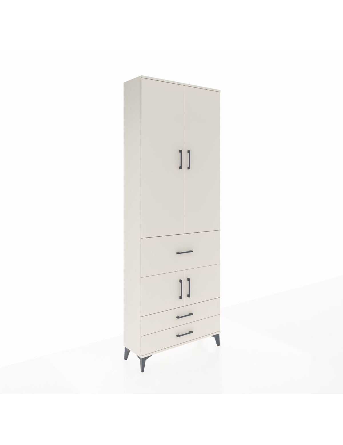 Arges Dolap 5 Raflı 3 Çekmeceli 4 Kapaklı 88x30x243 Aytaşı-Aytaşı