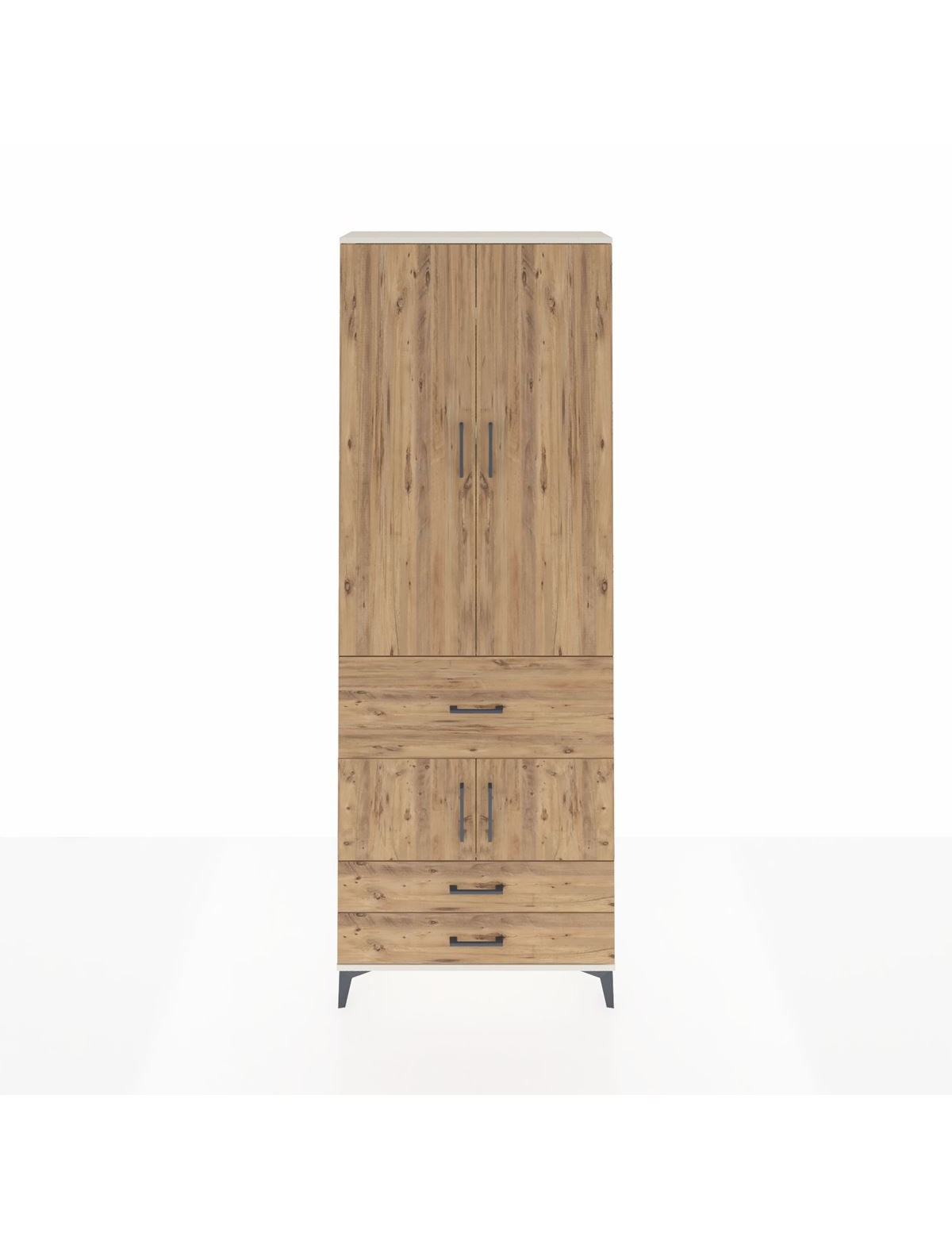 Arges Dolap 5 Raflı 3 Çekmeceli 4 Kapaklı 88x30x243 Aytaşı-Çam