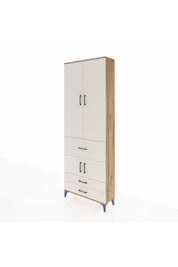 Arges Dolap 5 Raflı 3 Çekmeceli 4 Kapaklı 88x30x243 Çam-Aytaşı