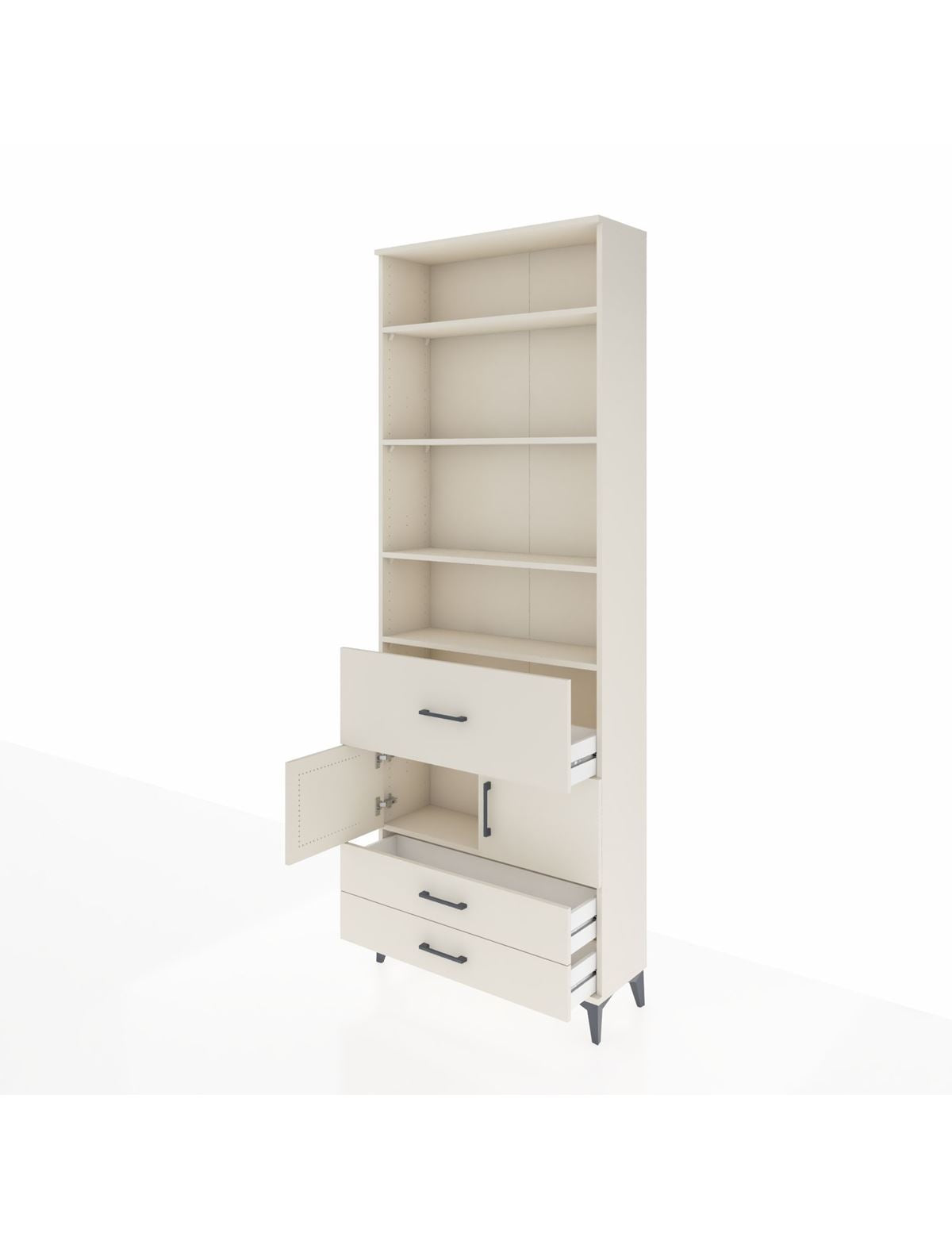 Arges Dolap 5 Raflı 3 Çekmeceli 2 Kapaklı 88x30x243 - S33M090V1A