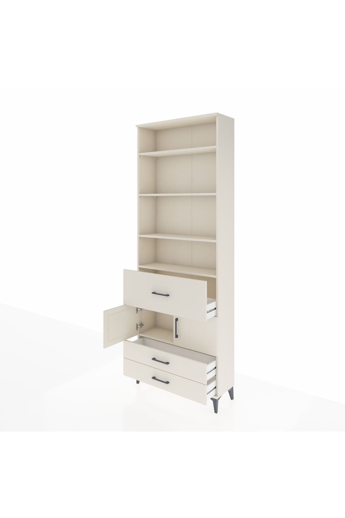 Arges Dolap 5 Raflı 3 Çekmeceli 2 Kapaklı 88x30x243 Aytaşı-Aytaşı