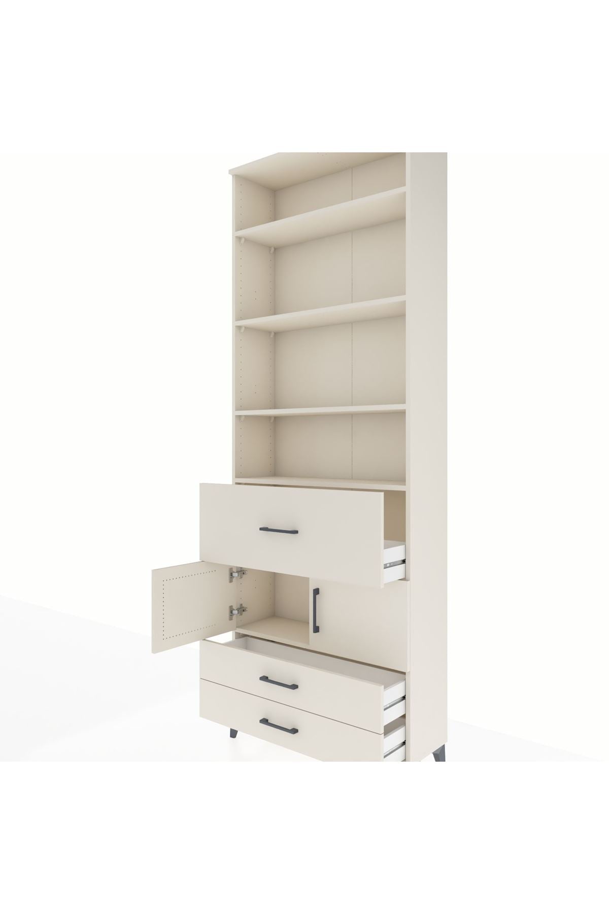 Arges Dolap 5 Raflı 3 Çekmeceli 2 Kapaklı 88x30x243 Aytaşı-Aytaşı